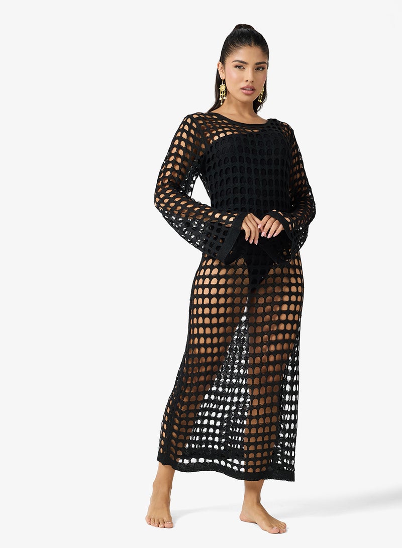 Ginger Crochet Maxi Beach Dress - Image 1